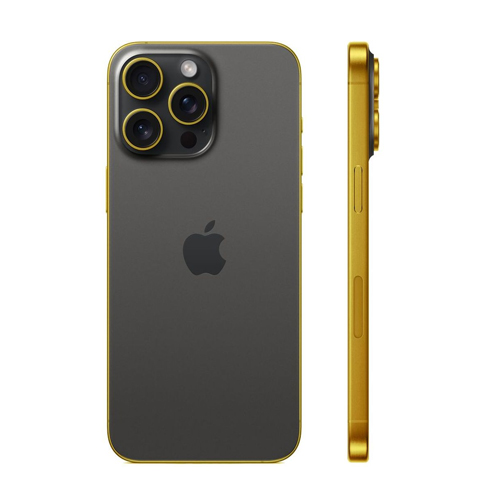 Merlin Craft iPhone 15 Pro Max Edge Of Gold 256GB Black Titanium 5G Smartphone