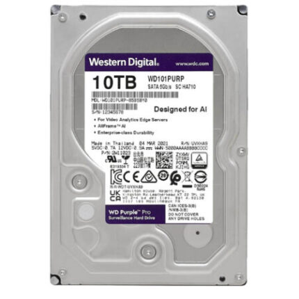 WD WD101PURP 10TB Purple Pro 7200 rpm SATA III 3.5" Internal Surveillance