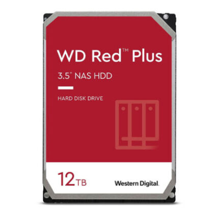WD 12TB Red Plus NAS Hard Drive 3.5" WD120EFBX