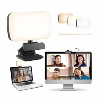 HELEE Video Conference Lighting Kit, Small Zoom Light with 3 Light Modes for Video Recording, Live Streaming, Remote Working, Distance Learning, Online Meeting, Laptop Video Conferencing, Make up