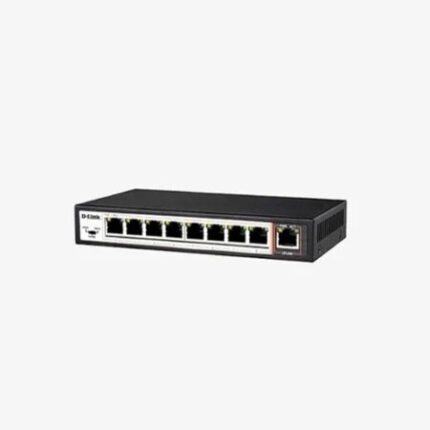 D Link (DES-1009P+) 8-Port Fast Ethernet PoE Desktop Switch