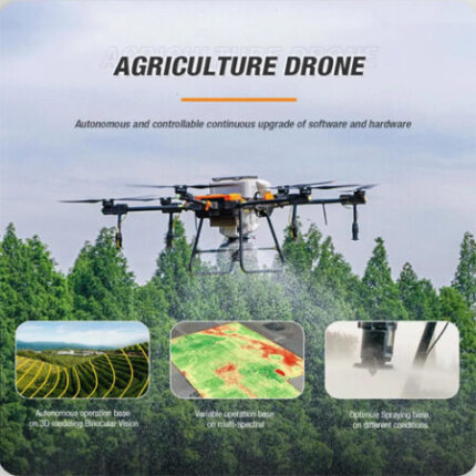 Autonomous Obstacle Avoidance Agricultural Spraying Drone,Carbon Fiber Frame 15Kg Payload with 6 Spray Nozzles