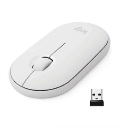 Logitech (M350) Pebble Wireless Mouse, Bluetooth or Wi-Fi with USB Mini-Receiver