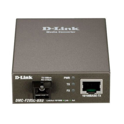 D Link (DMC-F20SC-BXU) 100Base-TX to 100Base-FX Media Converter (Singlemode TX: 1010um; RX:1550UM)-20km