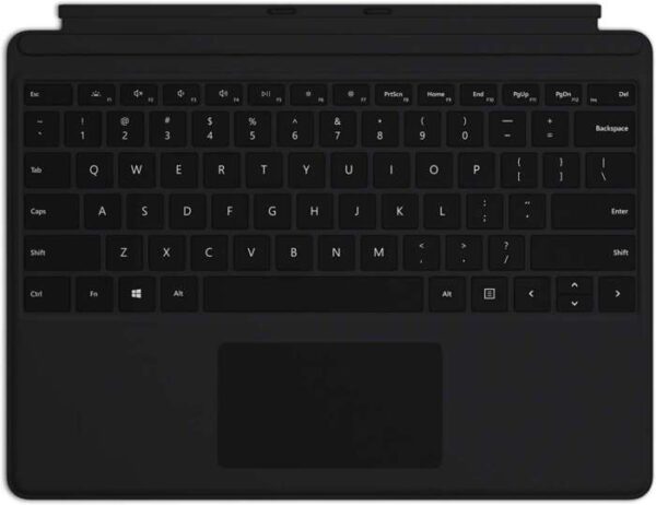 Microsoft Surface Pro X Keyboard QJW-00001 Full QWERTY , Large Glass Touchpad, English Layout, Black
