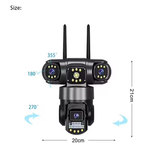 Out door Camara 4MP V380 Pro Lampadaire LED 16W Solar Street Lights With Sim Card 4G Camera De Surveillance