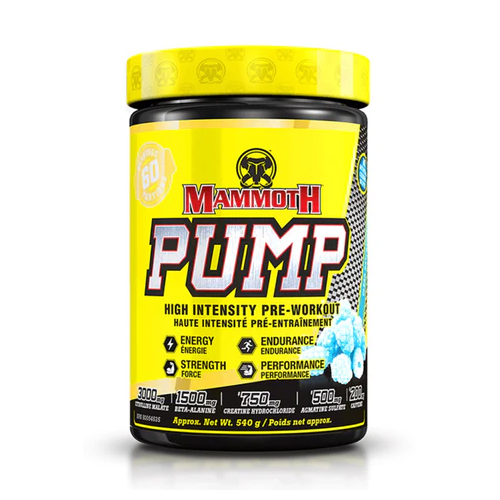 Mammoth Pump Pre-Workout Blue Raspberry 540g